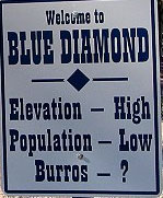 Welcome to Blue Diamond sign