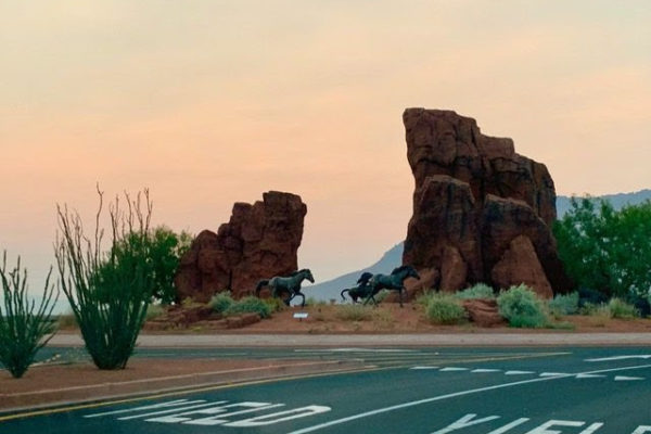 Scenic roundabout in St. George Utah