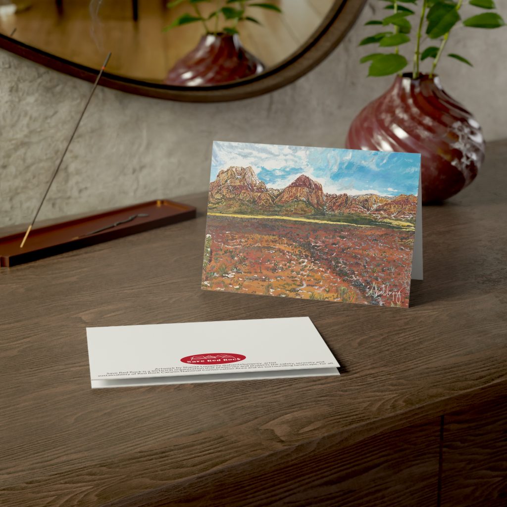 "Red Rock in Winter" greeting cards