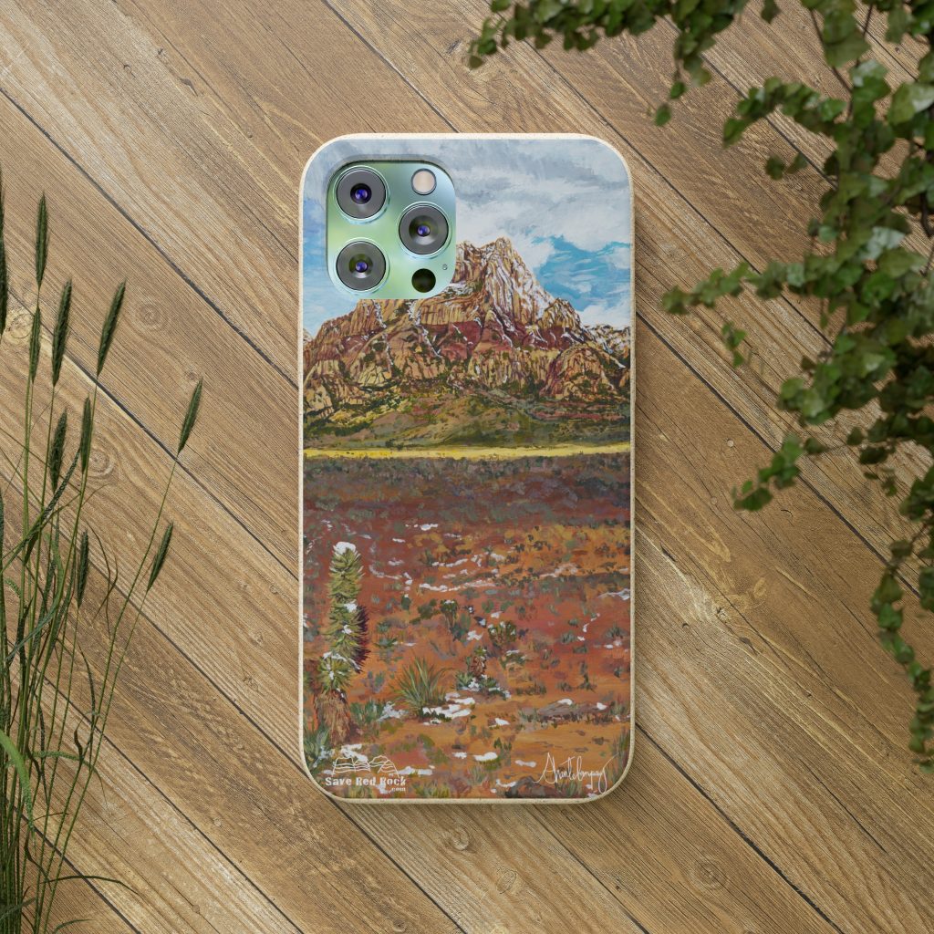 "Red Rock in Winter" biodegradable phone case