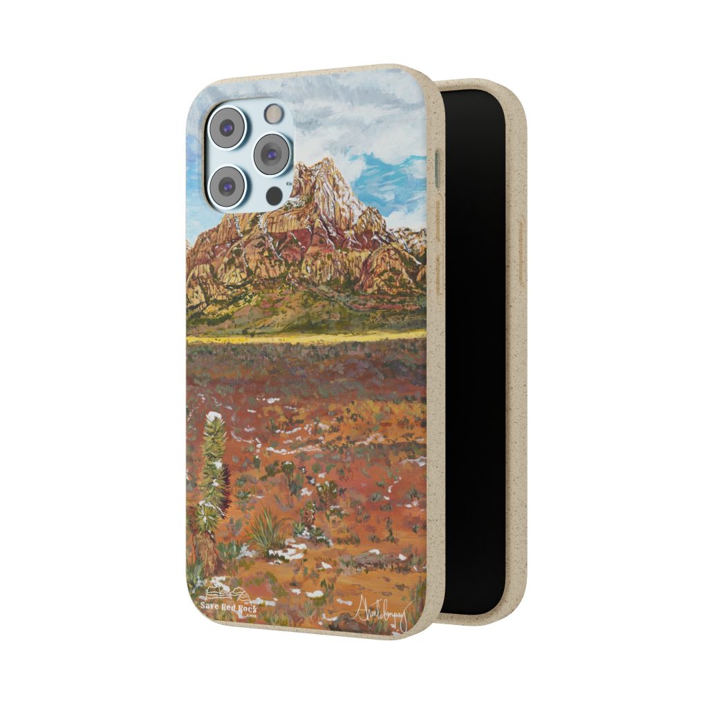 "Red Rock In Winter" phone cover