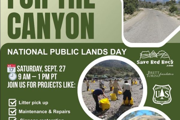 Lovell Canyon, caring for the canyon, Sept. 27 | SRR